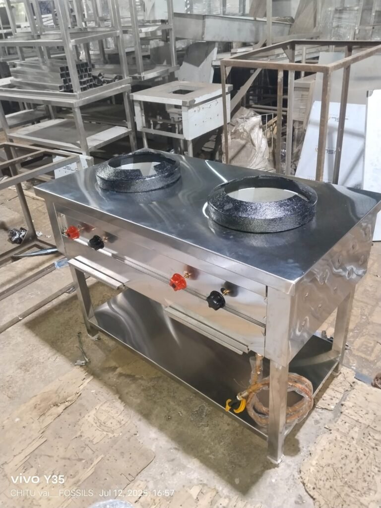2 Chinese Burner Range with One Under Shelf