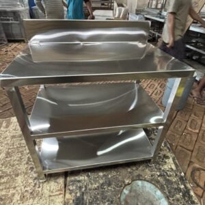 Work table with two under shelves